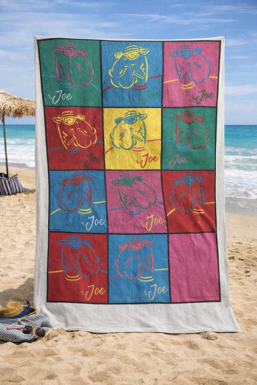 Reynolds Joe Camel Beach Towel Andy Warhol XL large Vintage Vacation 52x67”